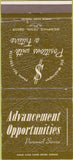 Matchbook Cover - Advancement Opportunities Job Placement Memphis TN 30 Strike