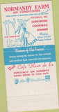 Matchbook Cover - Normandy Farm Potomac MD 30 Strike
