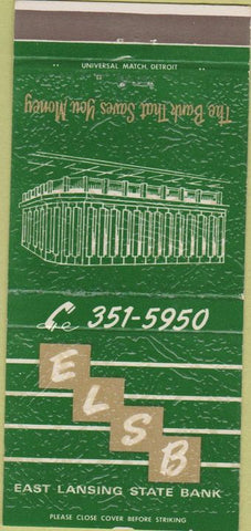 Matchbook Cover - East Lansing MI State Bank 30 Strike