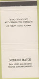 Matchbook Cover - Blossom Hill Tennis Club Los Gatos CA San Jose 30 Strike