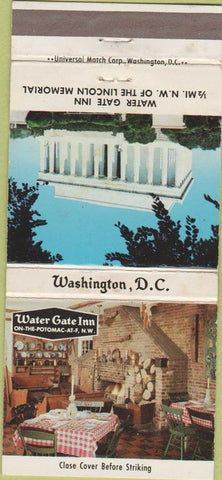 Matchbook Cover - Water Gate Inn Washington DC 30 Strike
