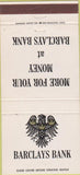 Matchbook Cover - Barclays Bank 30 Strike