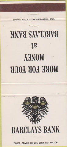 Matchbook Cover - Barclays Bank 30 Strike