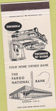 Matchbook Cover - Fargo National Bank ND 30 Strike