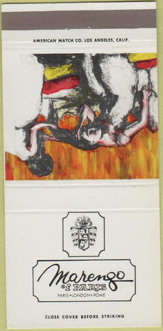 Matchbook Cover - Marengo Beverly Hills San Francisco CA Salon 30 Strike