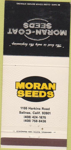 Matchbook Cover - Morgan Seeds Salinas CA 30 Strike