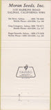 Matchbook Cover - Morgan Seeds Salinas CA 30 Strike