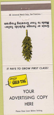 Matchbook Cover - Gold Tag Grain Forage Hybrids Sorghum 30 Strike