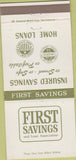 Matchbook Cover - First Federal Savings Loan CA Chain 30 Strike