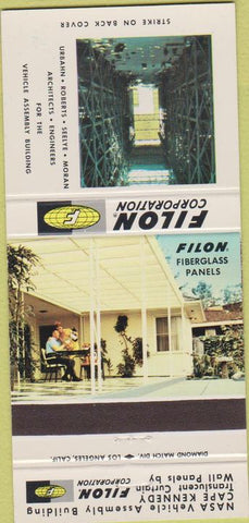 Matchbook Cover - Filon Corp NASA Cape Kennedy Hawthorne CA 30 Strike