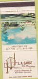 Matchbook Cover - La Guage Co Sun Valley CA 30 Strike