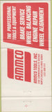 Matchbook Cover - Ammco Disc Brakes North Chicago IL 30 Strike