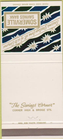 Matchbook Cover - Somervile Savings Bank NJ 30 Strike