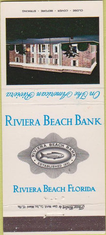 Matchbook Cover - Riviera Beach Bank FL WEAR  30 Strike