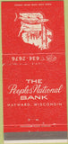 Matchbook Cover - Peoples National bank Hayward WI 30 Strike