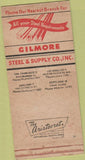 Matchbook Cover - Gilmore Steel San Francisco Oakland CA WEAR 30 Strike