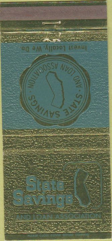 Matchbook Cover - State Savings Loan 30 Strike