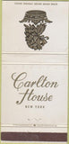 Matchbook Cover - Carlton House New York City WORN 30 Strike