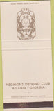 Matchbook Cover - Piedmont Driving Club Atlanta GA golf 30 Strike