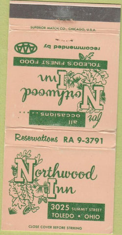 Matchbook Cover - Northwood Inn Toledo OH 30 Strike
