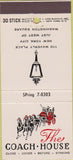 Matchbook Cover - Coach House New York City  30 Stick