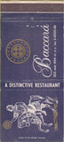 Matchbook Cover - Baccara Restaurant New Y ork City 30 Strike