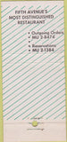 Matchbook Cover - The Avenue New York City WORN 30 Stick