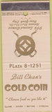 Matchbook Cover - Gold Coin New York City WORN 30 Stick
