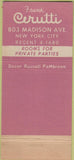 Matchbook Cover - Maisel State Name Restaurants New York City 30 Stick
