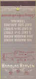 Matchbook Cover - Hamburg Heaver hamburgers New York City 21 Strike Feature