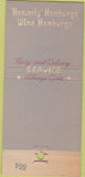Matchbook Cover - Hamburg Heaver hamburgers New York City 21 Strike Feature