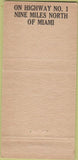 Matchbook Cover - Hofbrau House Hallandale FL 30 Strike