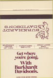 Matchbook Cover - Burkhard Davidson's Parmatown SAMPLE Cleveland? 40 Strike