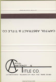 Matchbook Cover - Capitol Abstract Co Oklahoma City OK SAMPLE 40 Strike