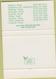 Matchbook Cover - Century Pipe  and  Supply Midland TX SAMPLE 40 Strike