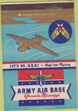 Matchbook Cover - Army Air Base Grenada MS 40 Strike