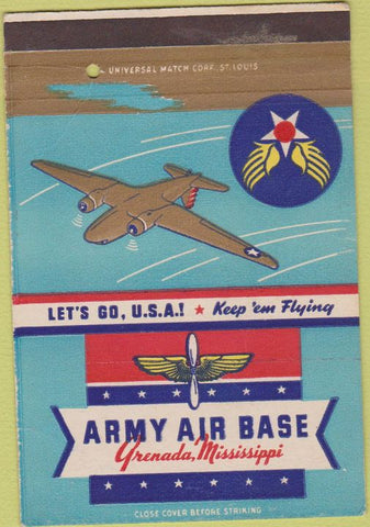Matchbook Cover - Army Air Base Grenada MS 40 Strike