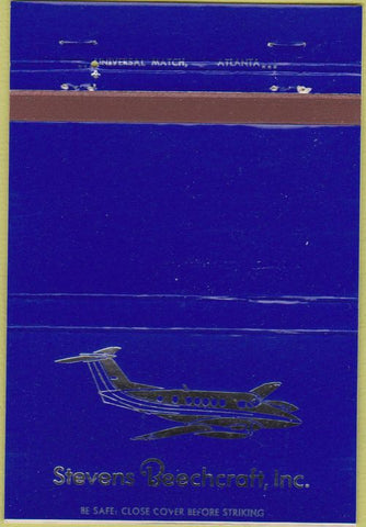 Matchbook Cover - Stevens Beechcraft Airpleanes Greenville SC 40 Strike