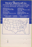Matchbook Cover - Stevens Beechcraft Airpleanes Greenville SC 40 Strike