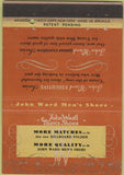 Matchbook Cover - John Ward Men's Shoes WEAR 1938 40 Strike