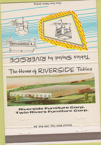 Matchbook Cover - Riverside Tables furniture Fort Smith AR 40 Strike