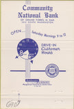Matchbook Cover - Community National Bank Grand Forks ND 40 Strike