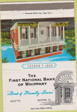 Matchbook Cover - Matchbook Covers - First National Bank Whippany NJ 40 Strike