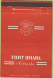 Matchbook Cover - Fort Omaha NE military postcard 40 Strike