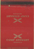 Matchbook Cover - Camp Stewart GA military postcard 40 Strike