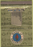 Matchbook Cover - Bank of Delaware Wilmington DE Ogletown Smyrna 40 Strike