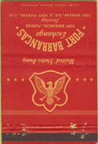 Matchbook Cover - Fort Barrancas FL military Fort Morgan AL postcard 40 Strike