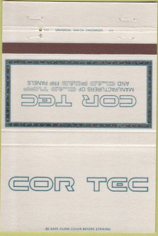 Matchbook Cover - Cor Tee Clad Tuff Foam Panels Cincinnati OH 40 Strike