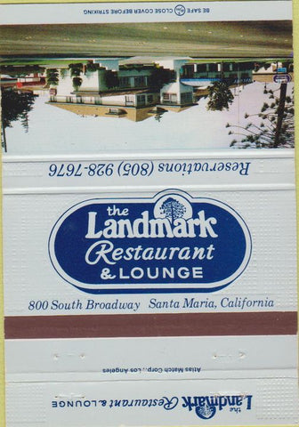 Matchbook Cover - Landmark Restaurant Lounge Santa Maria CA 40 Strike