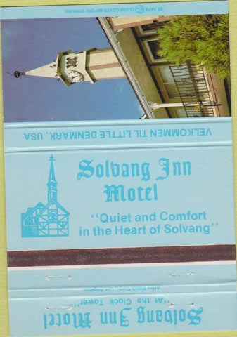 Matchbook Cover - Solvang Inn Motel CA 40 Strike